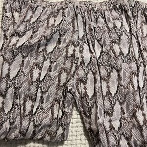 Karlie joggers size small snakeskin print